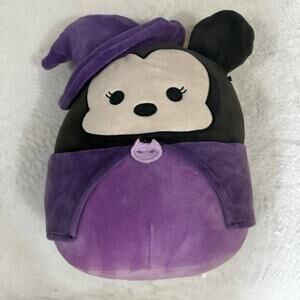 Disney Minnie Mouse Squishmallow Halloween Witch Plush Purple Soft Stuffed T